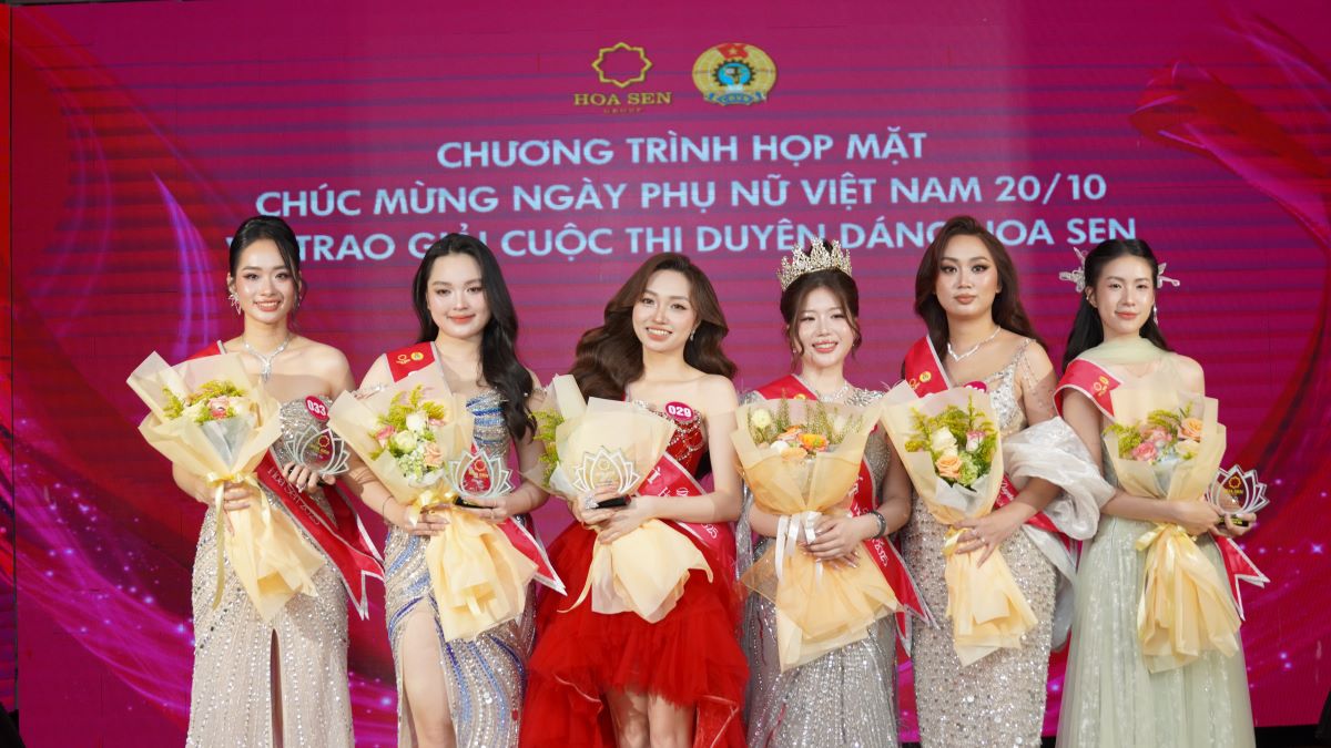 Rực rỡ sắc màu vòng chung kết cuộc thi Duyên Dáng Hoa Sen 2025 do ban thường vụ công đoàn tập đoàn Hoa Sen tổ chức 8 7 2