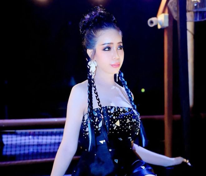 Hoa hậu Sắc đẹp Hoàn Vũ Thanh Hằng với sắc đen rạng rỡ giữa đêm – Khi Vẻ Đẹp Trở Thành Ánh Sáng